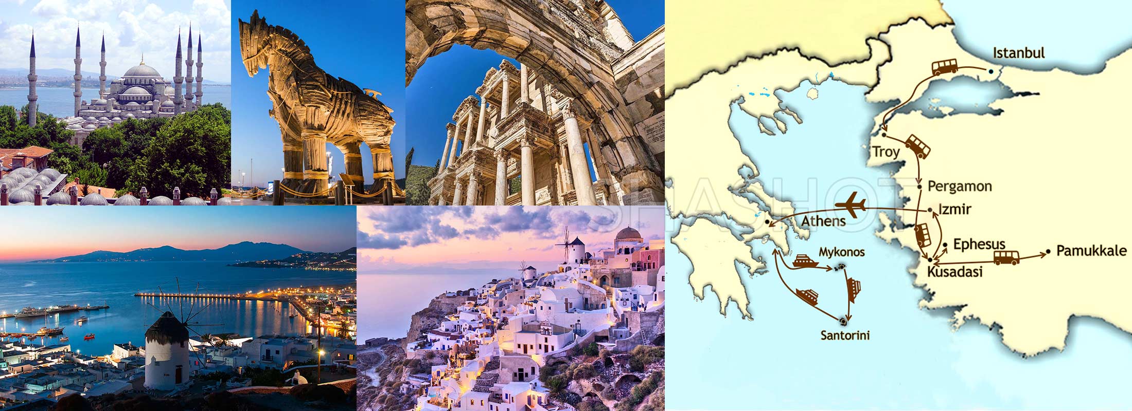 santorini-oia-greece-turkey-package-tours-troy-pergamon-istanbul-ephesus-pamukkale-mykonos-athens